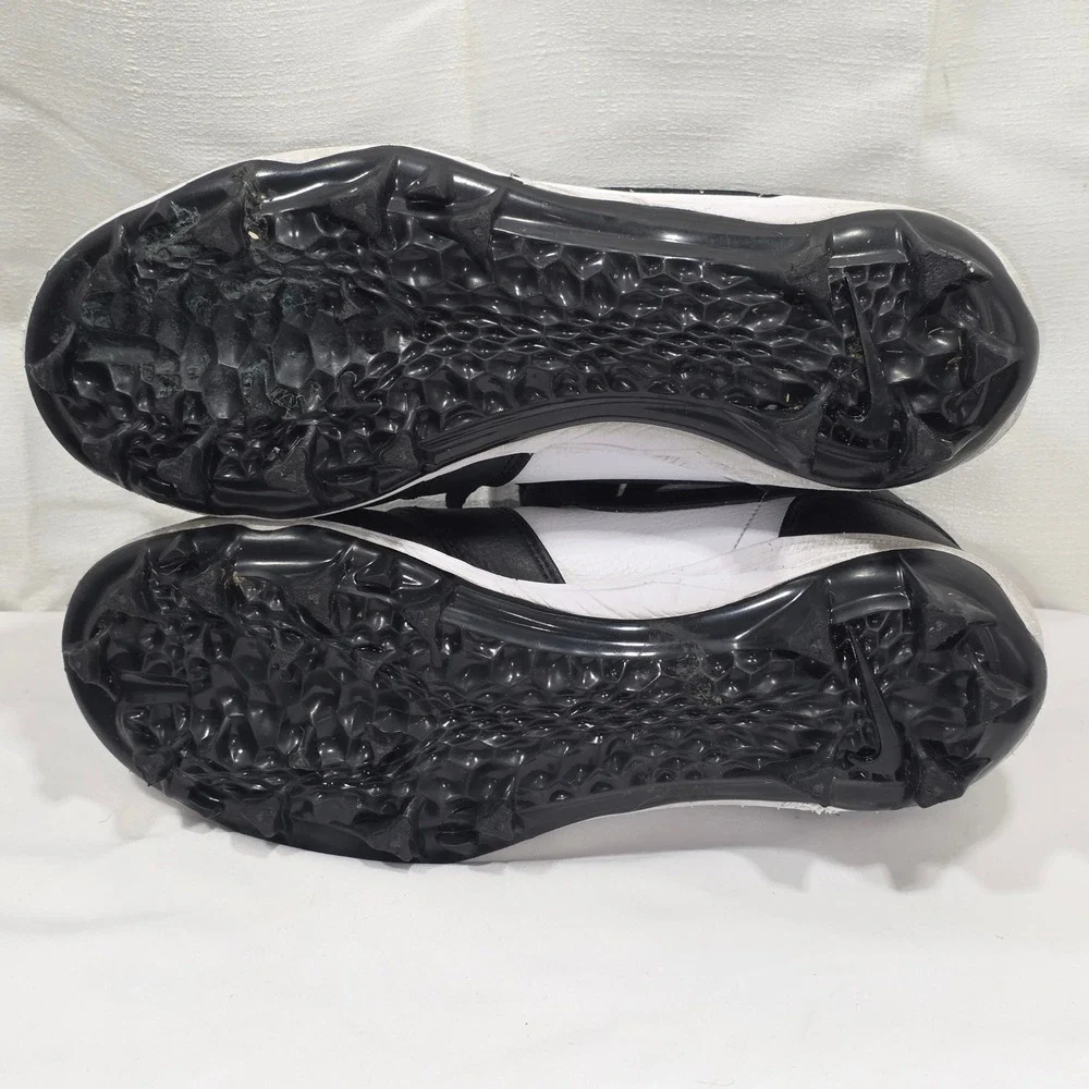Jordan 1 Mid TD Football Cleats Panda Black White FJ6805-100 Mens 9